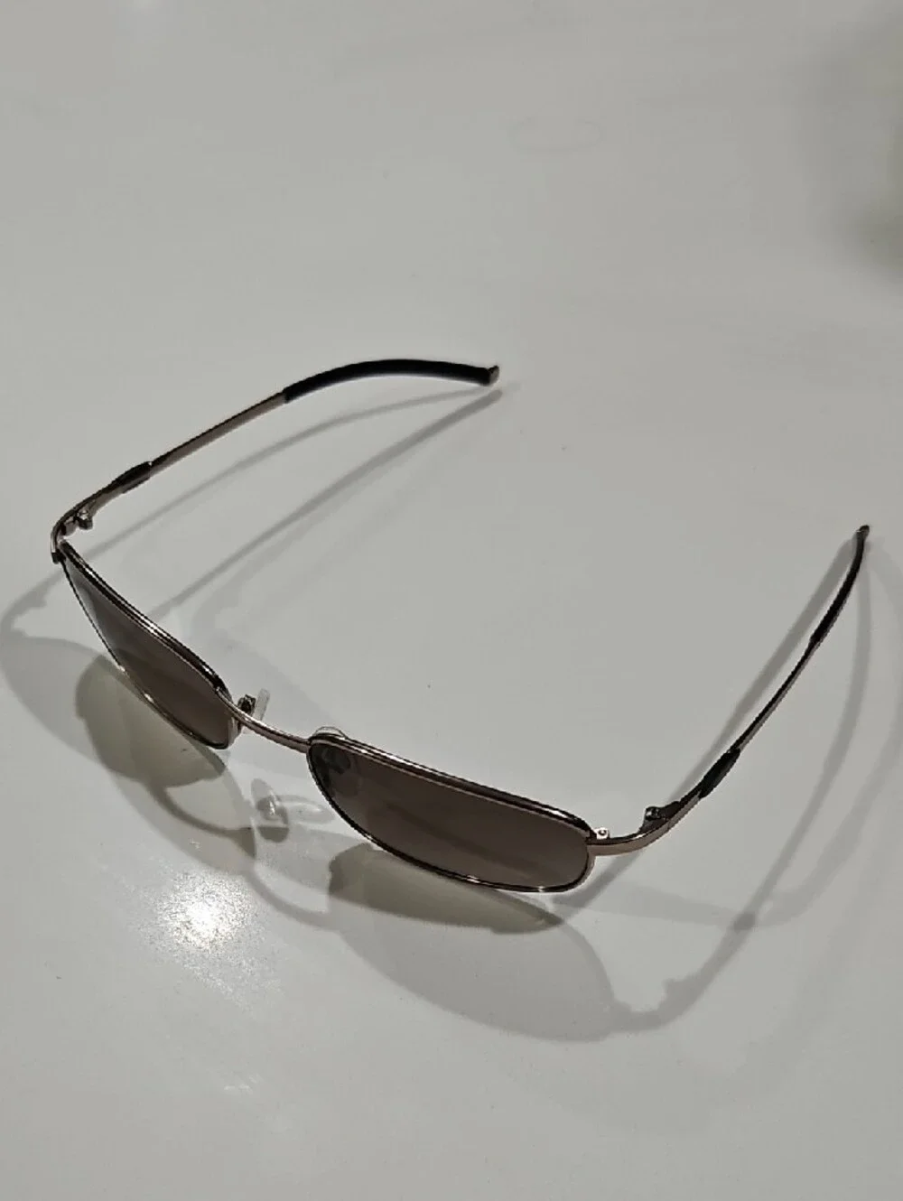 Vintage Silhouette Men's Chrome Frame Sunglasses with Brown Lenses M8558 V6052